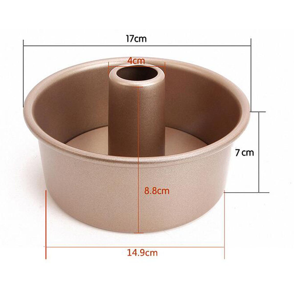 CANDeal 6 pouces 15cm Profond Moule à Savarin Gâteau, Fond Amovible, Antiadhésif