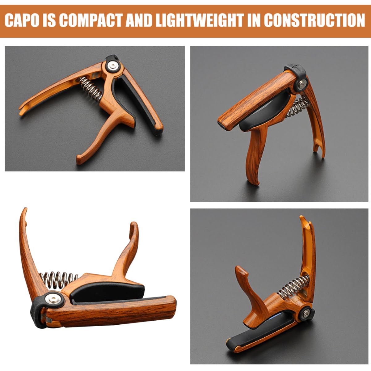 Guitarra y Eléctrica Capo de Compacto y Ligero Afinación Rápida Músicos