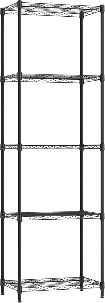 Amazon｜IZEUK スチールラック 5段 固定メッシュ棚 収納棚 防錆加工