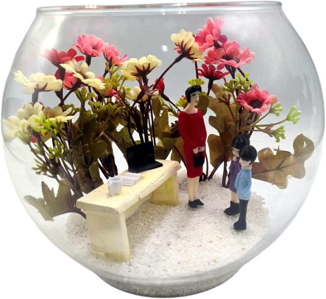 SODEF Terrarium Teacher's Day Gift Dear Teacher Teacher Appreciation Present, Glass Globe Succulent Planter, Unique Desk Decor, Handmade Gift for Educators - One Size