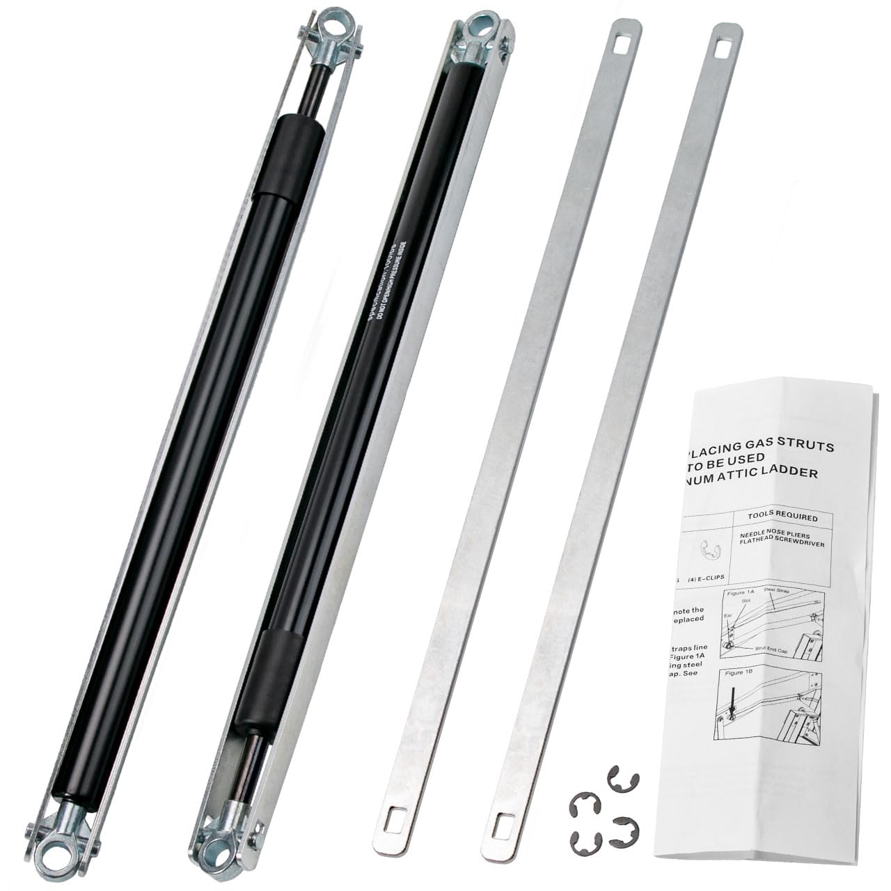 36-80 Standard Strut Kit for Werner Aluminum Attic Ladders AH2210, AH2210B, AH2210K, AH2210CA, AH2510, AH2510B, AH2510K, AH2512, AL2210, AE2210 Replacement Parts - 1 Pair-image-13