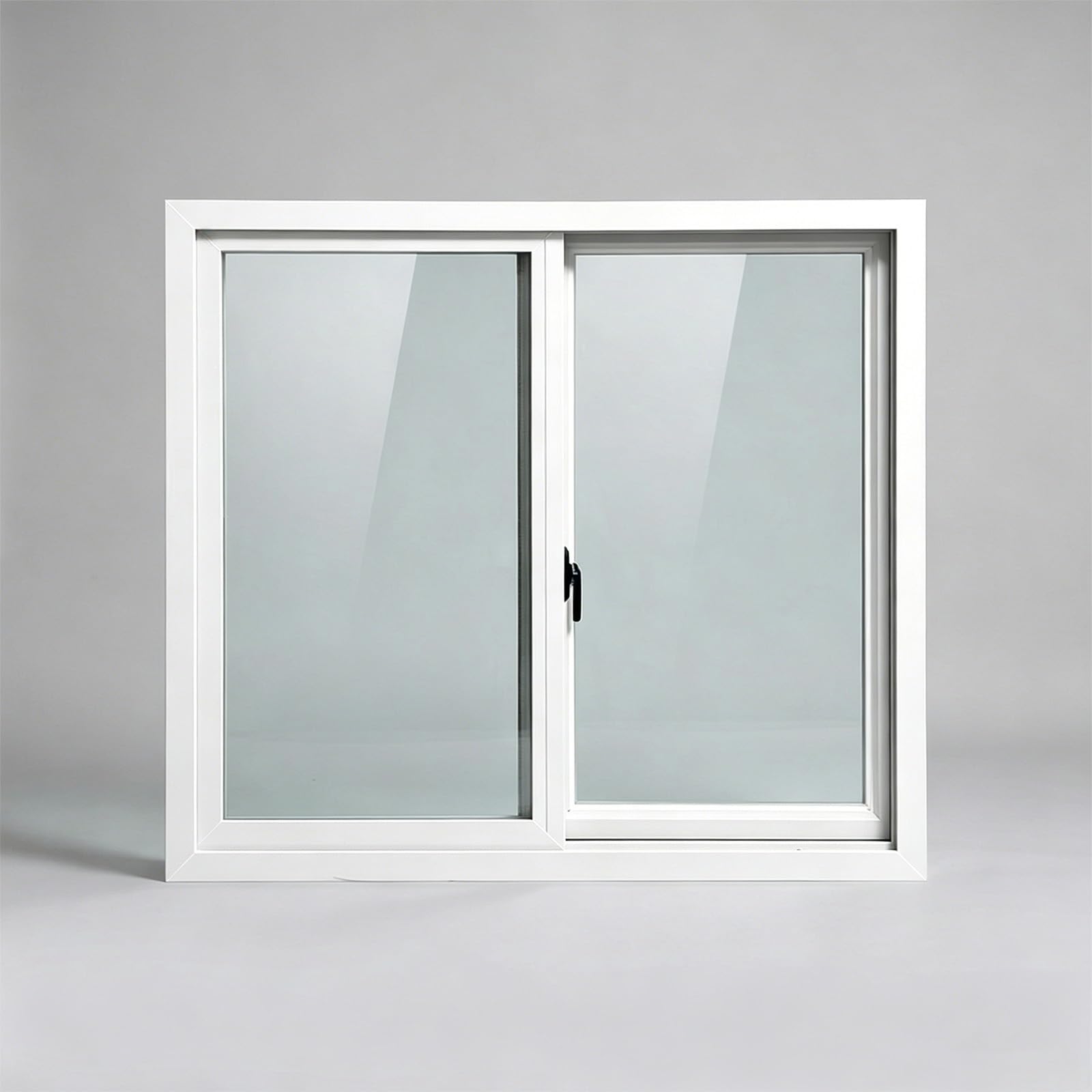 Ventana corredera para cobertizo y sótano, marco vinílico con cristal doble y mosquitero, repuesto ventana horizontal fácil instalación(23x25")