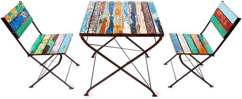 EcoChic Lifestyles Teak for 2 Reclaimed Wood Bistro Set