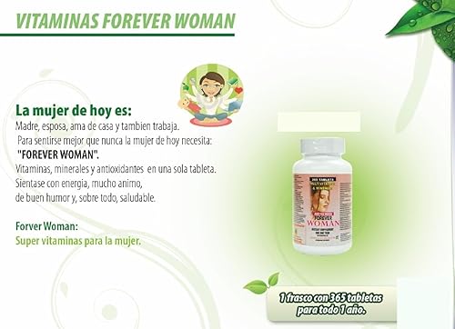 Miniatura 6 de Nutrisalud Products Multivitaminas Forever Woman 365 tabletas para todo un año. Especialmente para la Mujer, Combaten cansancio, aumentan la