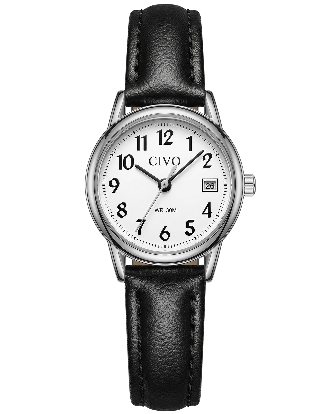 CIVO Reloj Mujer Fácil de Leer: Esfera Clara con Combinada Números con Fecha - Reloj de Pulsera Analógico para Uso Diario Informal Regalo para Dama de Muñecas Esbeltas