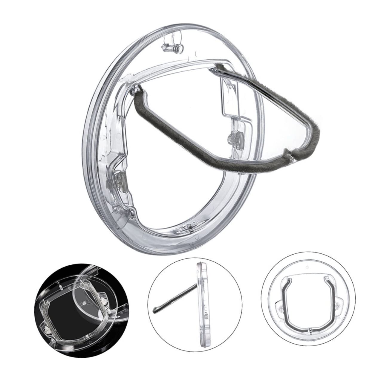 SEWOART Pet Door Cat Door Hole Indoor Dog Gate Access Plastic Microchip Activated