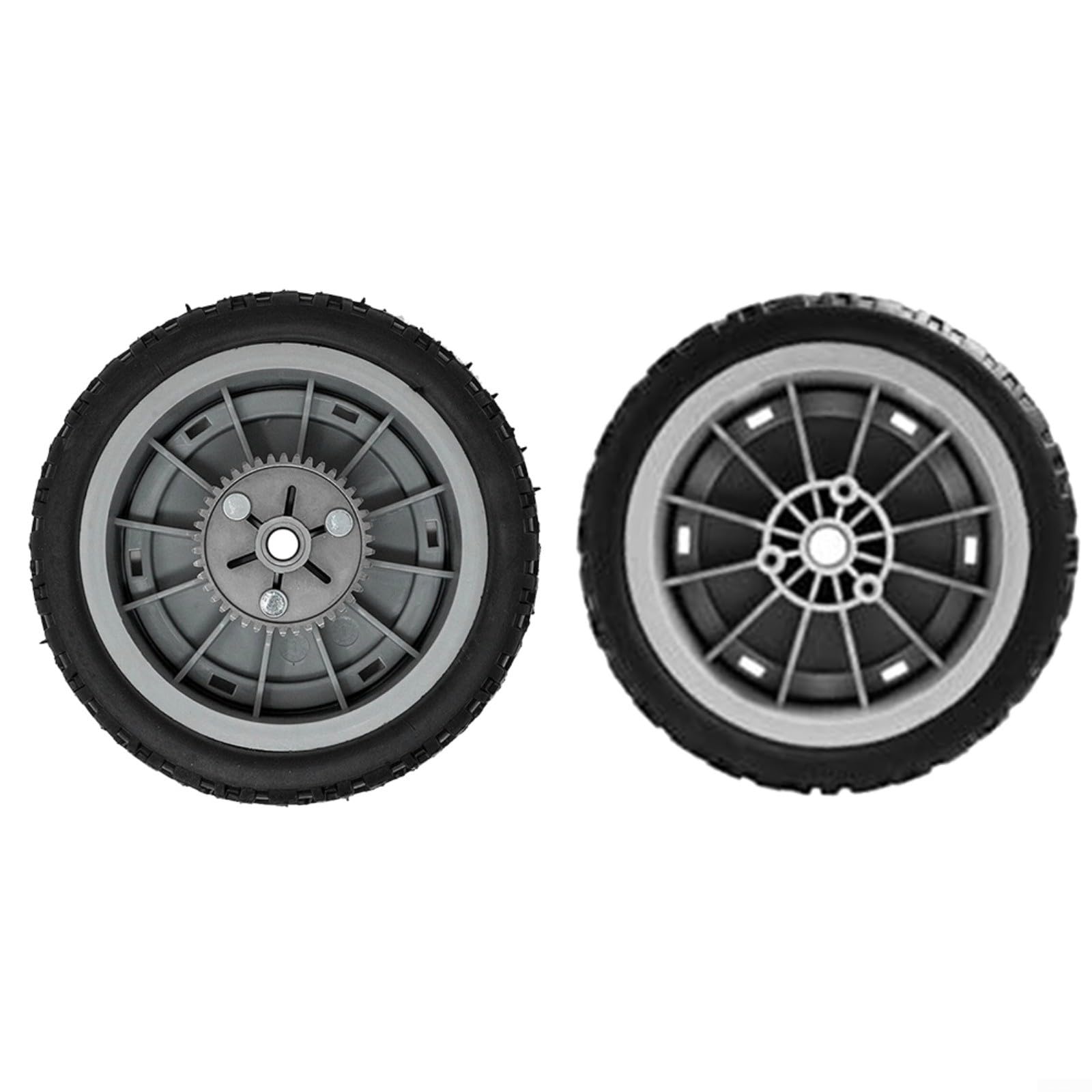 Conjunto de rueda delantera y trasera, para cortacésped Toro 107-3708 107-3709: compatible con modelos 20053-20384, piezas de repuesto para jardín de césped, para navegación en terreno liso