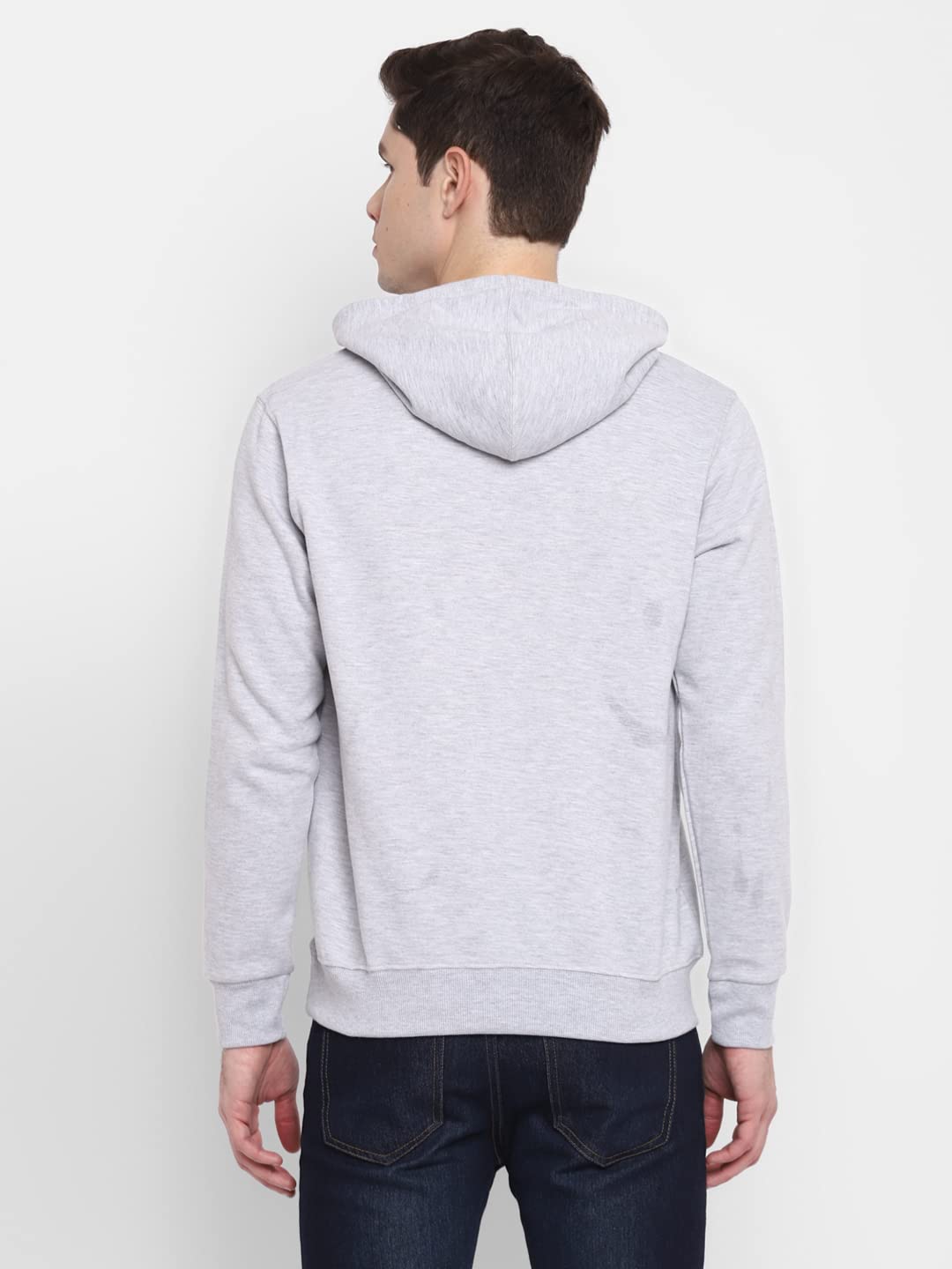 Alan Jones Clothing Men’s Solid Hooded Sweatshirt | Drawstring Hood, Kangaroo Pocket, Ribbed Hem | Regular Fit | Sizes S–5XL | Multiple Colors (Melange_2XL)