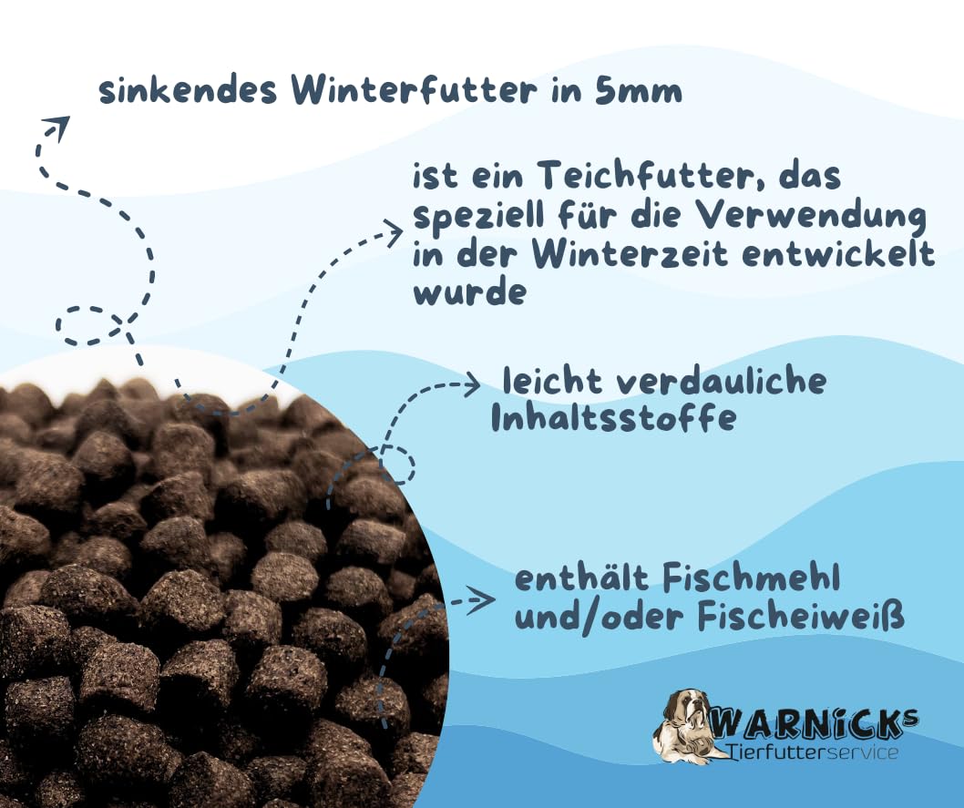 Warnick's Fischfutter Koifutter Winter sinkend 5 mm - 10 kg