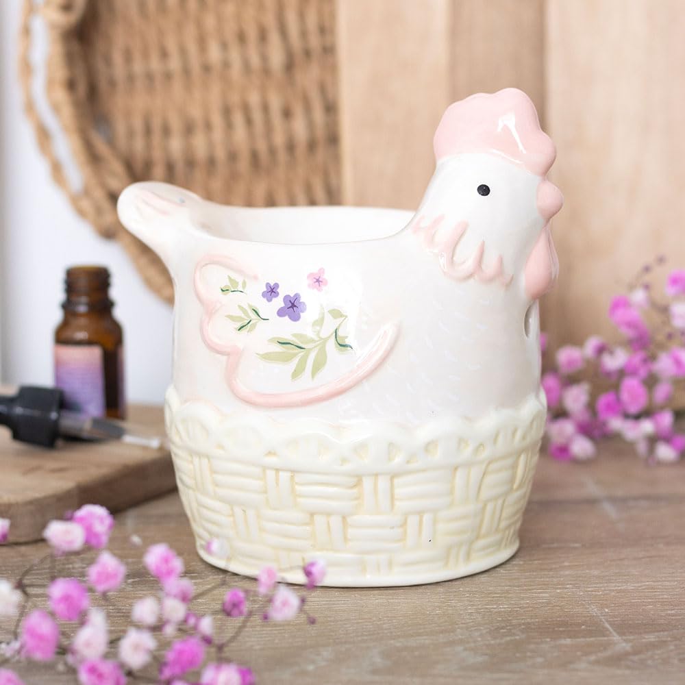 Hen Shaped Oil Burner and Wax Warmer | Aromatherapy Essential Oil Diffuser | Home Fragrance Decor