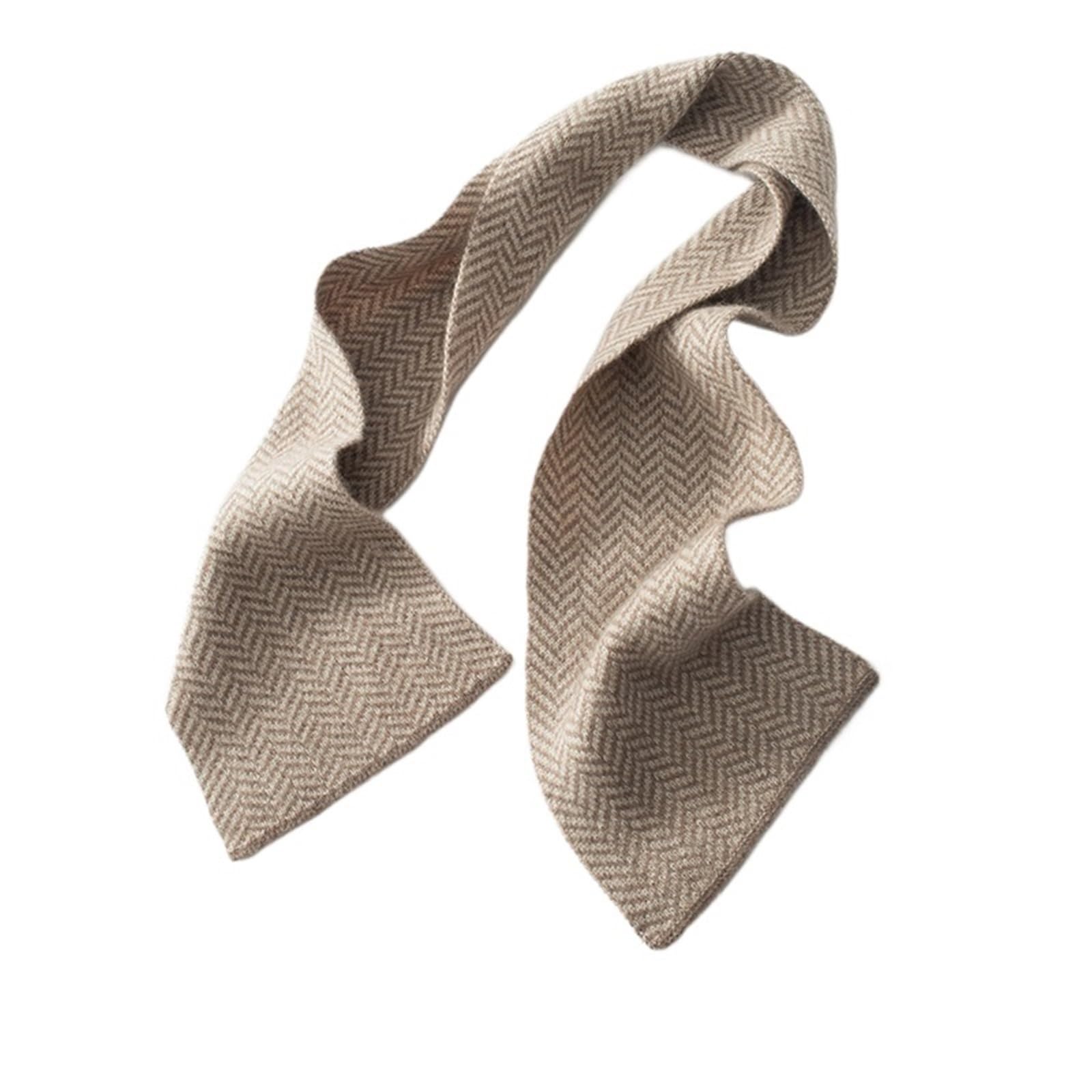 Sciarpa Lavorata A Maglia Sciarpa in cashmere da donna e uomo, invernale, calda, lavorata a maglia, classica, a righe, corta, for adulto