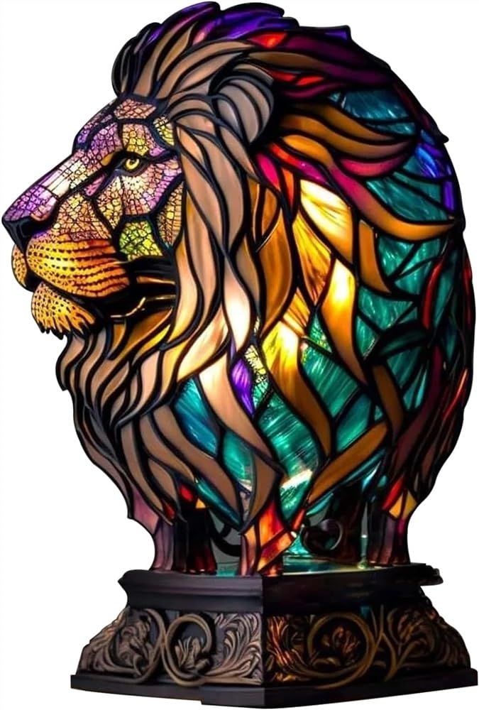 Amazon.co.jp : ステンドグラスランプ動物デスクランプヴィンテージ