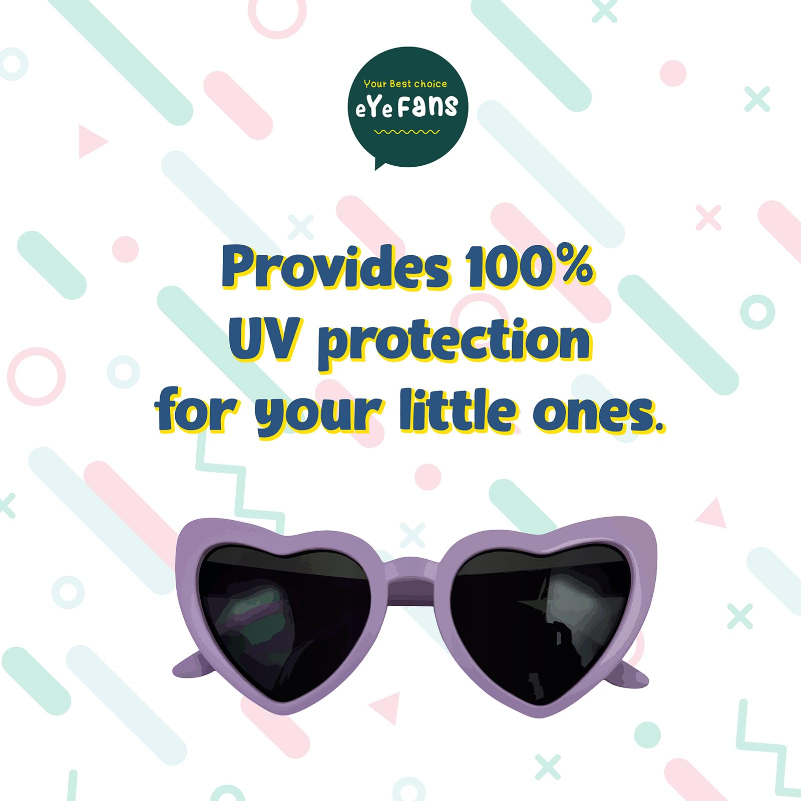 SUKIDA Heart - Gafas de sol para niños y niñas, para fiestas de verano de Barbie, marco flexible UV400 TPEE sin BPA, edad 3-10 años