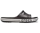 Crocs Unisex Adult Bayaband Slide 205392-066 Black/White M8W10 gallery image