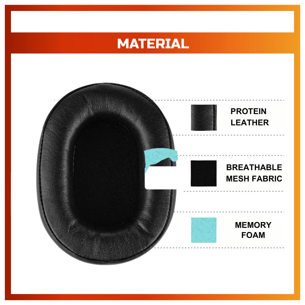 Crysendo Protein Leather Ear Pads - Zeb-Thunder -4