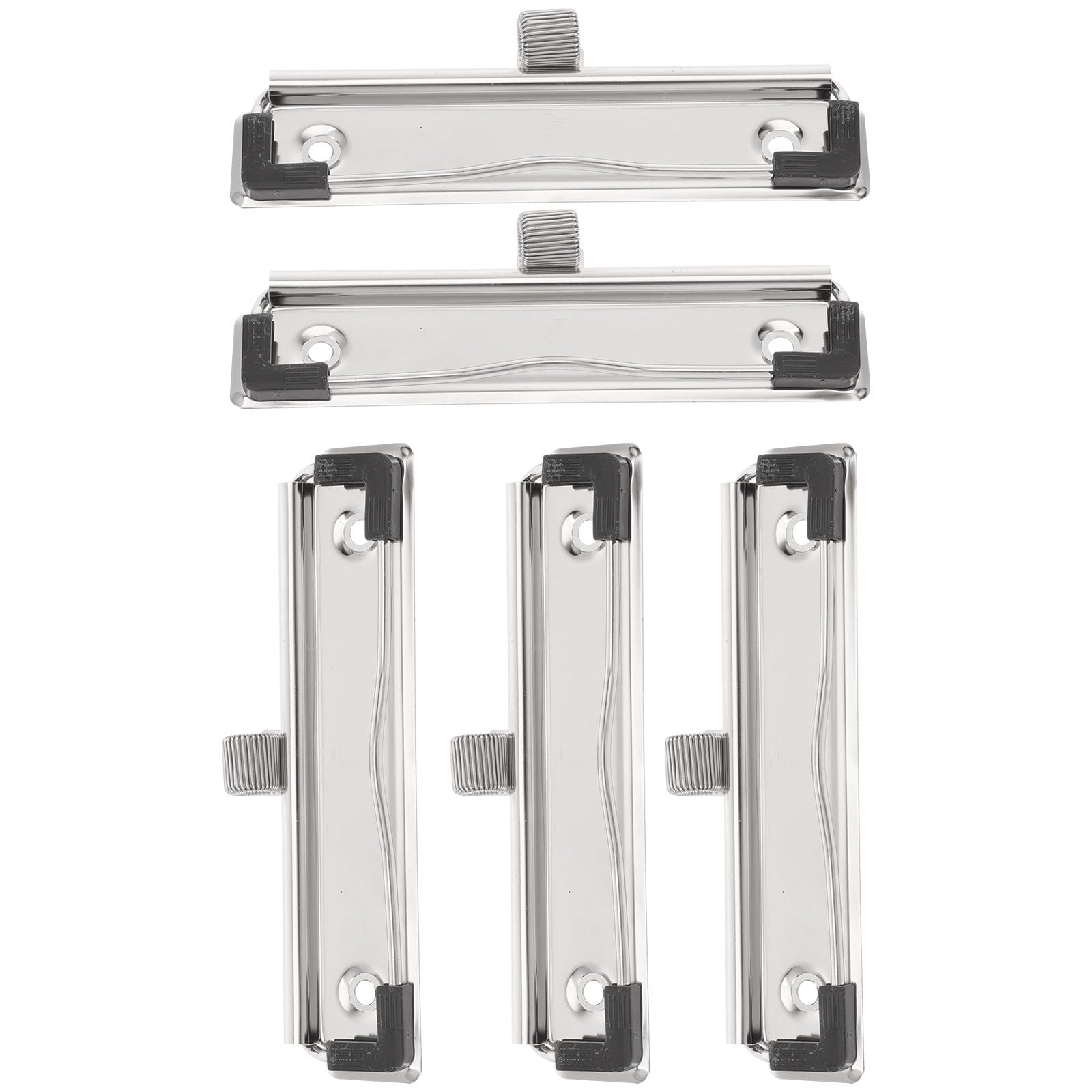 Clip per Appunti in Metallo Argento 5 Pezzi Multifunzionali Resistente per Ufficio e Scuola Porta Blocco Minimalista ed Elegante