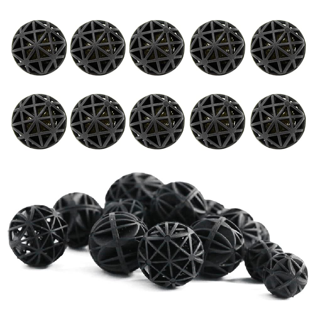 XUSUD 100 Pcs 16MM Bio Balls Bio Porous Filter Aquarium Fish Tank Bio Balls Filter for Fish Tank Pond Filter Accessories