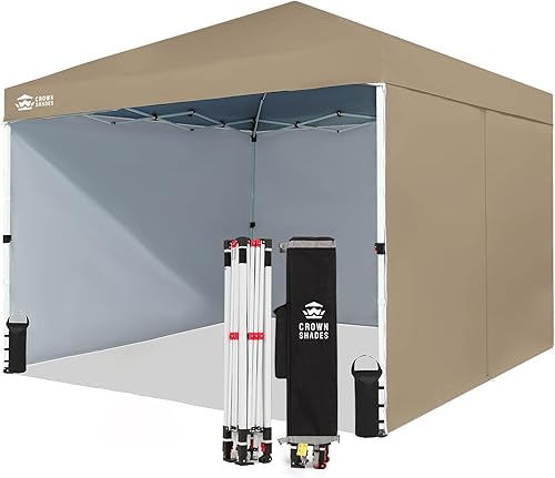 Miniatura 22 de CROWN SHADES Carpa Desplegable de 10x10 Instalación Comercial Instantánea para 1 Persona Bloqueo Central Patentado con Tela 400D, 4 Paredes
