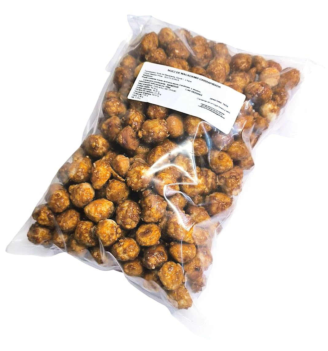 Nuez de Macadamia Garrapiñada 1 Kg - Nueces de Macadamia Garrapiñadas - Solo Azucar y Agua