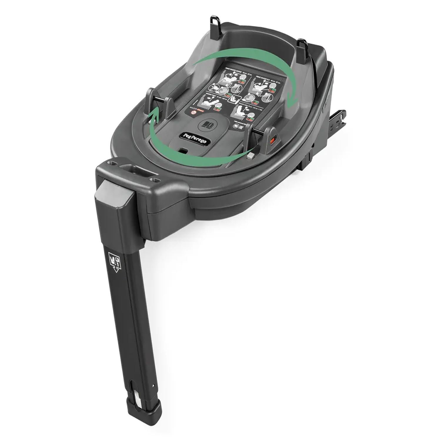 PEG Base Giro - Base Giratoria i-Size a 360° - Compatible con Sillas de Coche Peg Perego Primo Viaggio Lounge, SLK y Viaggio Giro