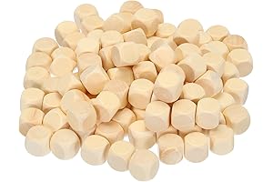 PATIKIL 16mm Blank Wooden Dice, Craft Wood Dice for DIY Art Woodworking Projects