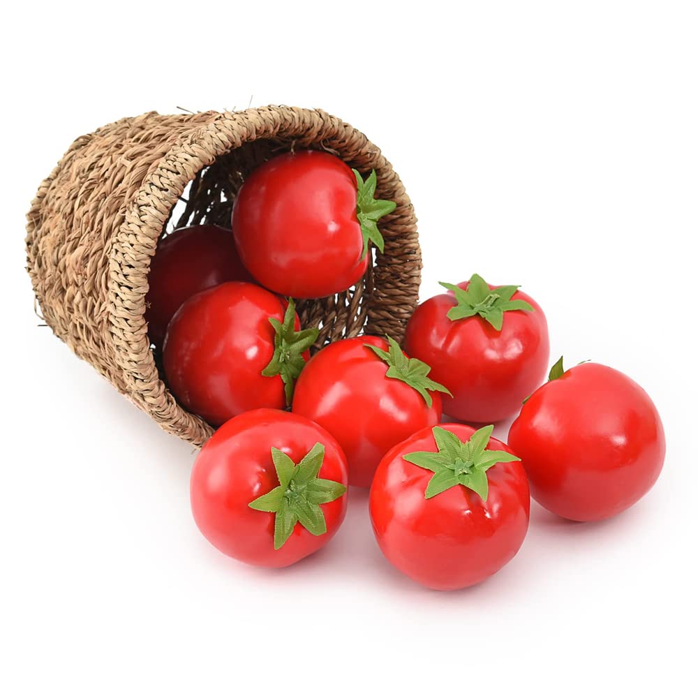 Sponsored Ad – 8 Pcs Artificail Tomatoes, Fake Tomatoes for Decoration Artificial Vegetables Tomatoes, Normal Size Simulation Tomatoes Kitchen Home Decor, Party Decor, Photo Fruits, Photography Props