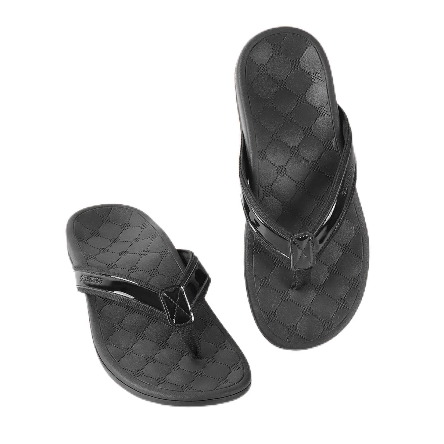 Bella Slippers for Women, Comfortable Sandal with Arch Support, Acupressure Orthopedic Slippers for Womens Helps in Reduce Pressure on Feet, EVA Midsole Footbed, PU Upper & Padded Linings-image-0