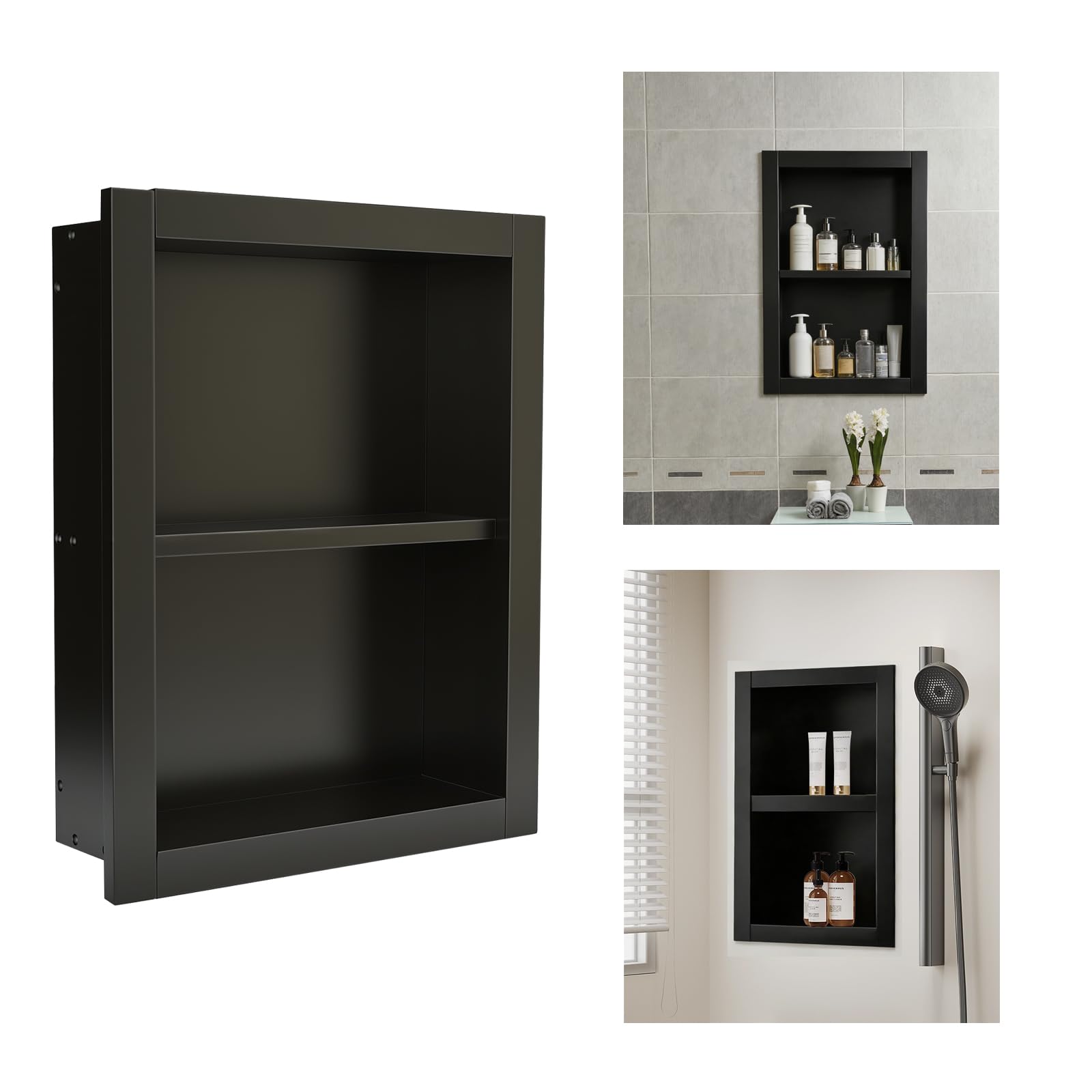 Niche salle de bain double couche bimiti pour gagner de l'espace