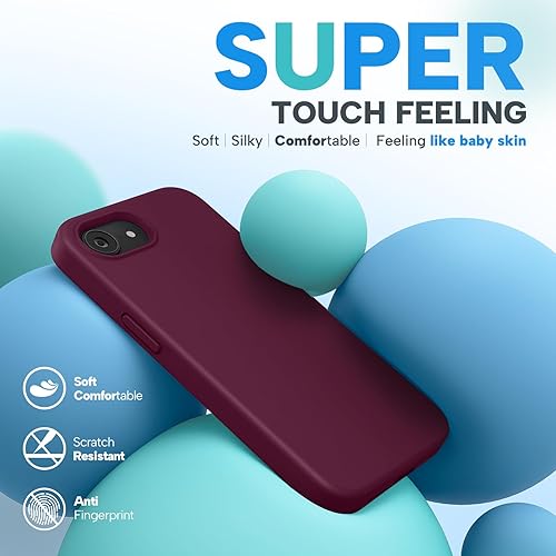 Miniatura 1716 de Miracase - Funda diseñada para iPhone 11 con protector de pantalla, funda de goma de silicona líquida, protección total contra caídas y a prueba