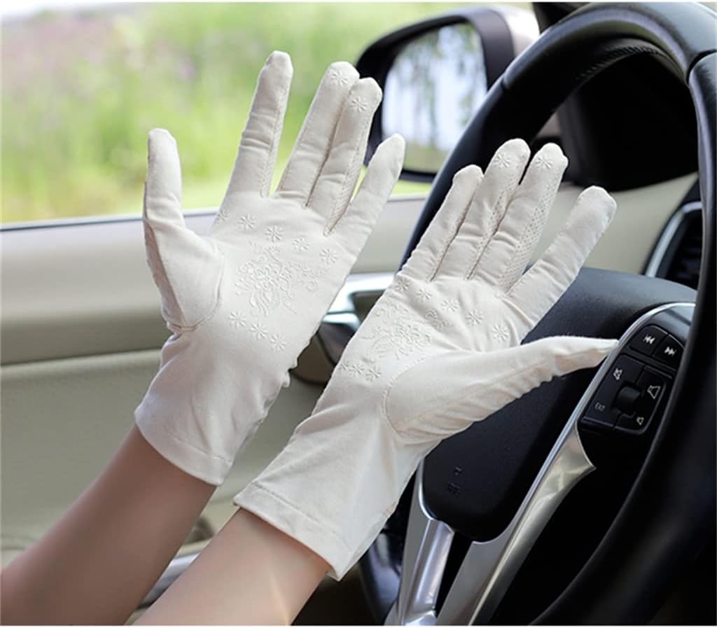 Spring and Autumn Gloves Women's Thin Ice Silk Cycling Touch Screen Sunshade Sleeves Breathable