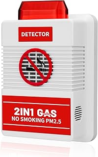 2-in-1 Smart Air Quality Monitor with Remote Control - Cigarette Smoking & PM2.5 Detector for Office/Public Spaces, Voice Alert System & Real-Time Environmental Monitoring