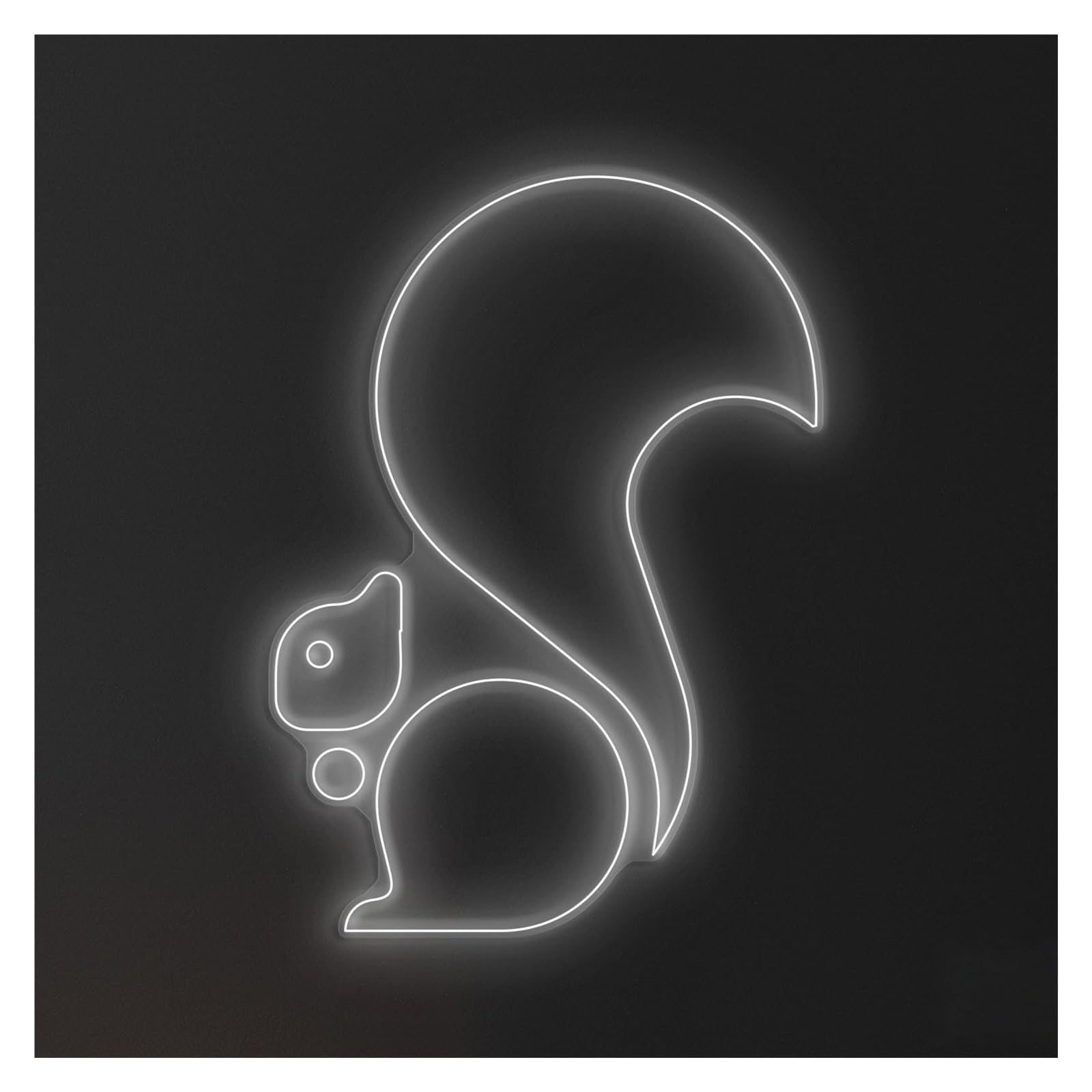 RONGCH Hanging Art Neon Signs Squirrel Neon Sign, Suitable for Shop Home Decor with Brightness Adjustable 36cm(G)