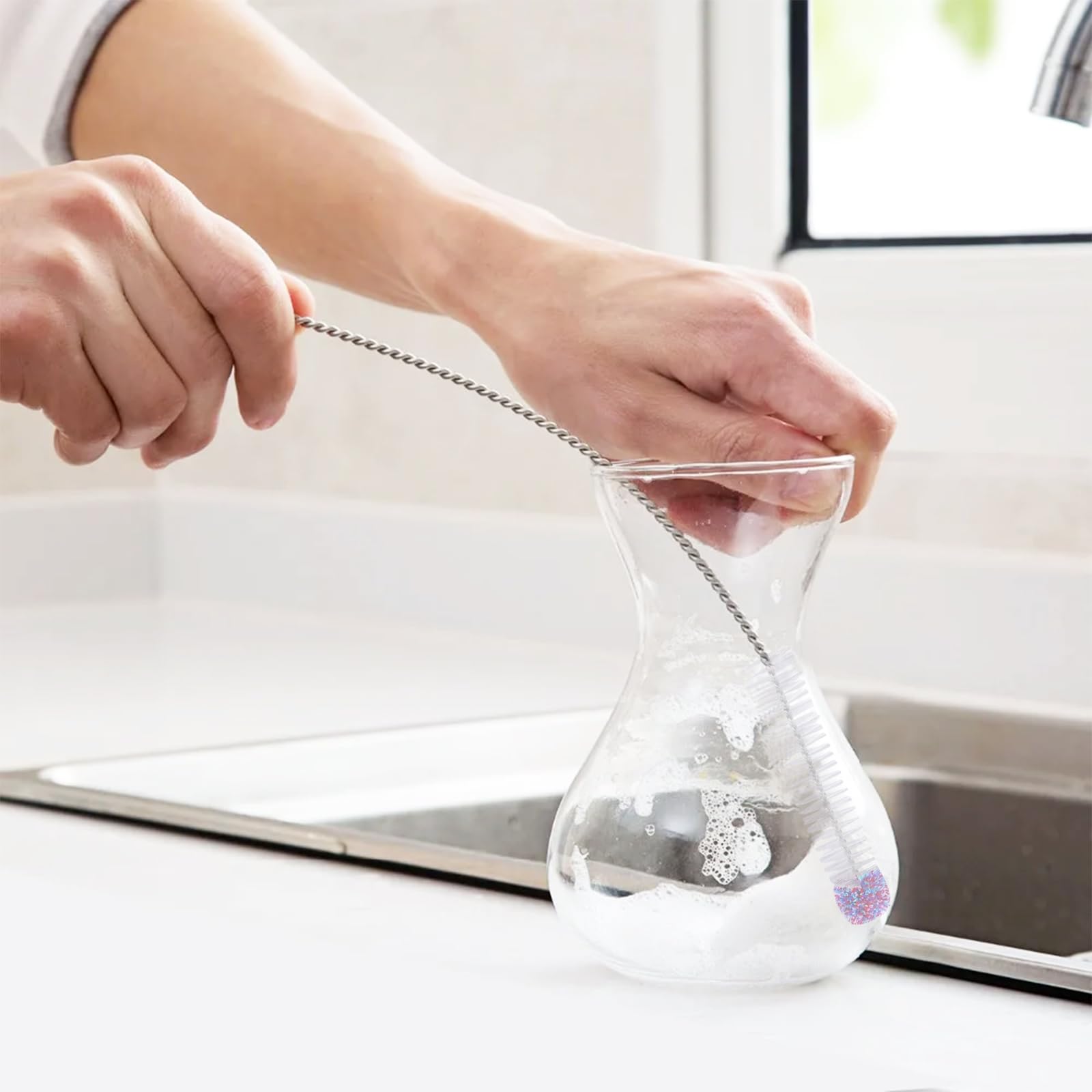 Scovolino Per Bottiglie Da 45cm - Con Pompon, Per Pulire Borracce, Thermos E Tazze - Foto 10