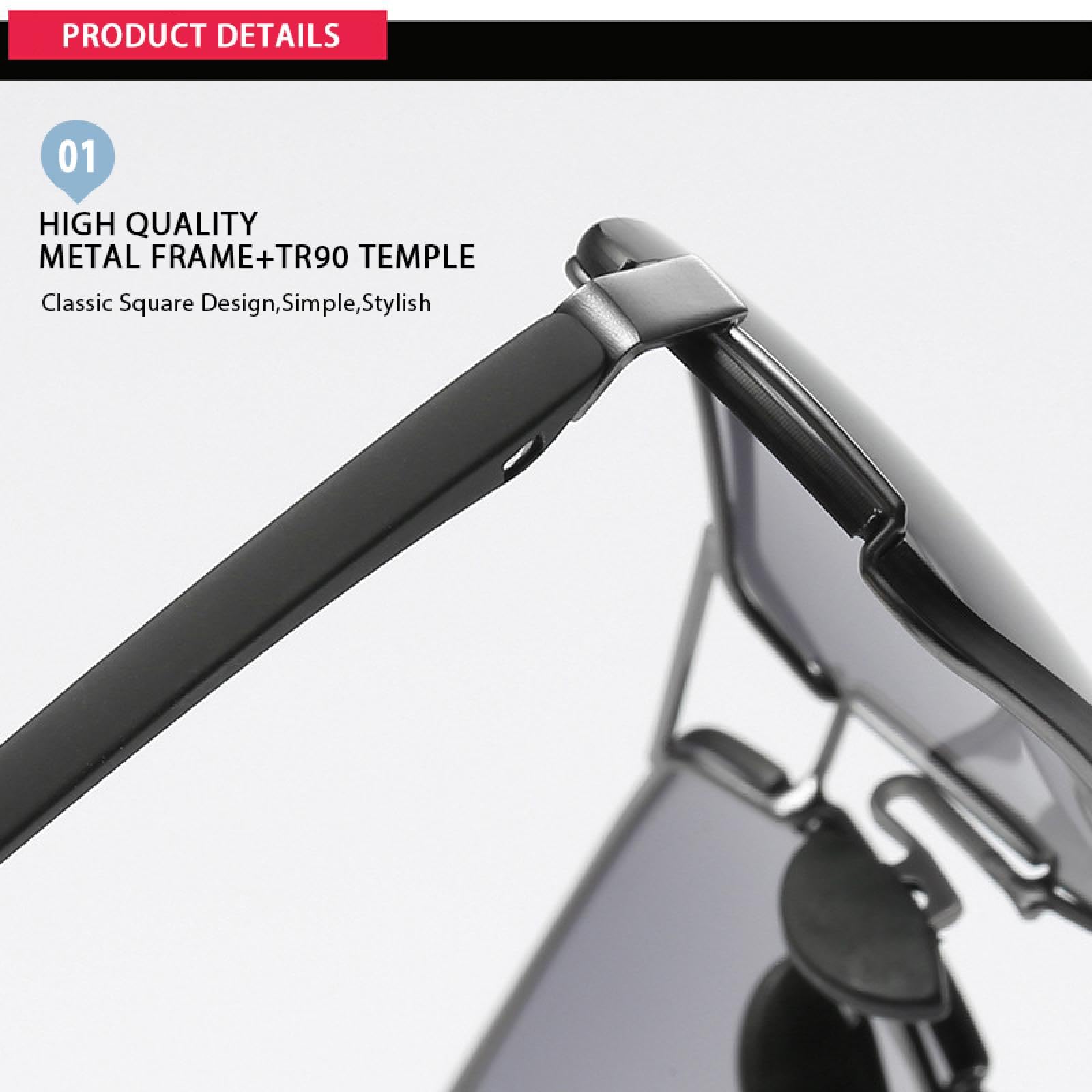 Gafas de sol polarizadas para hombre, sin montura, ultraligeras, TR90, para conducir