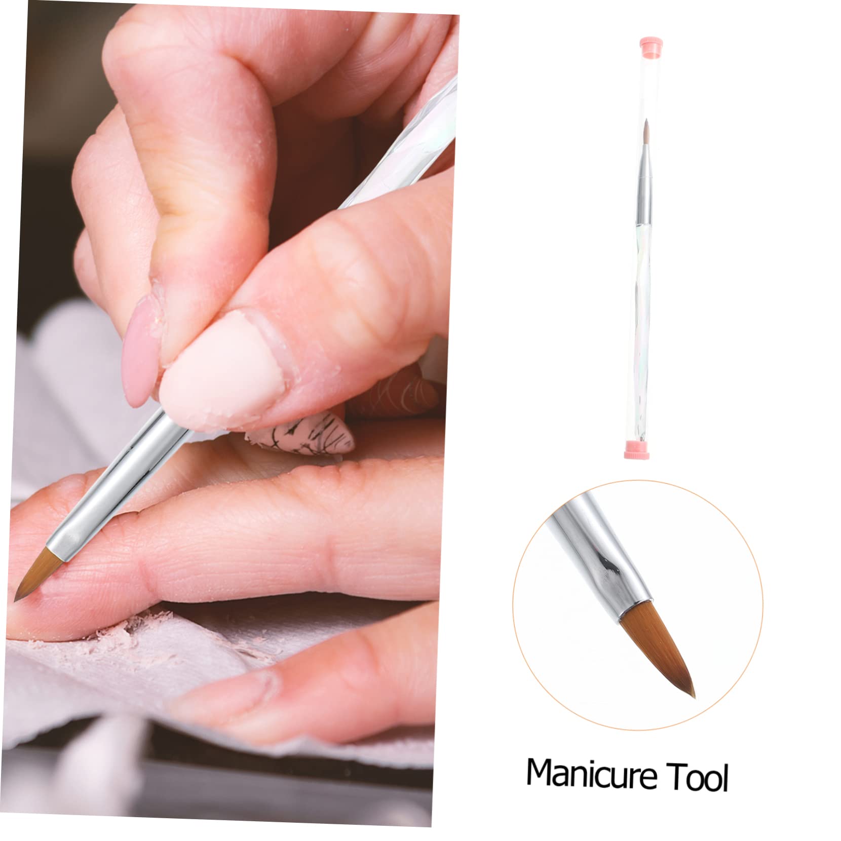 FRCOLOR 3 Pezzi Di Strumenti Pratici Per Manicure Pennello Per Nail Art Pennello Per Gel Per Unghie Per Pittura E Decorazione Delle Unghie