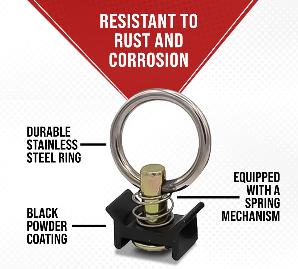 Mytee Products 44 Pieces Black Tie Down Kit with 2