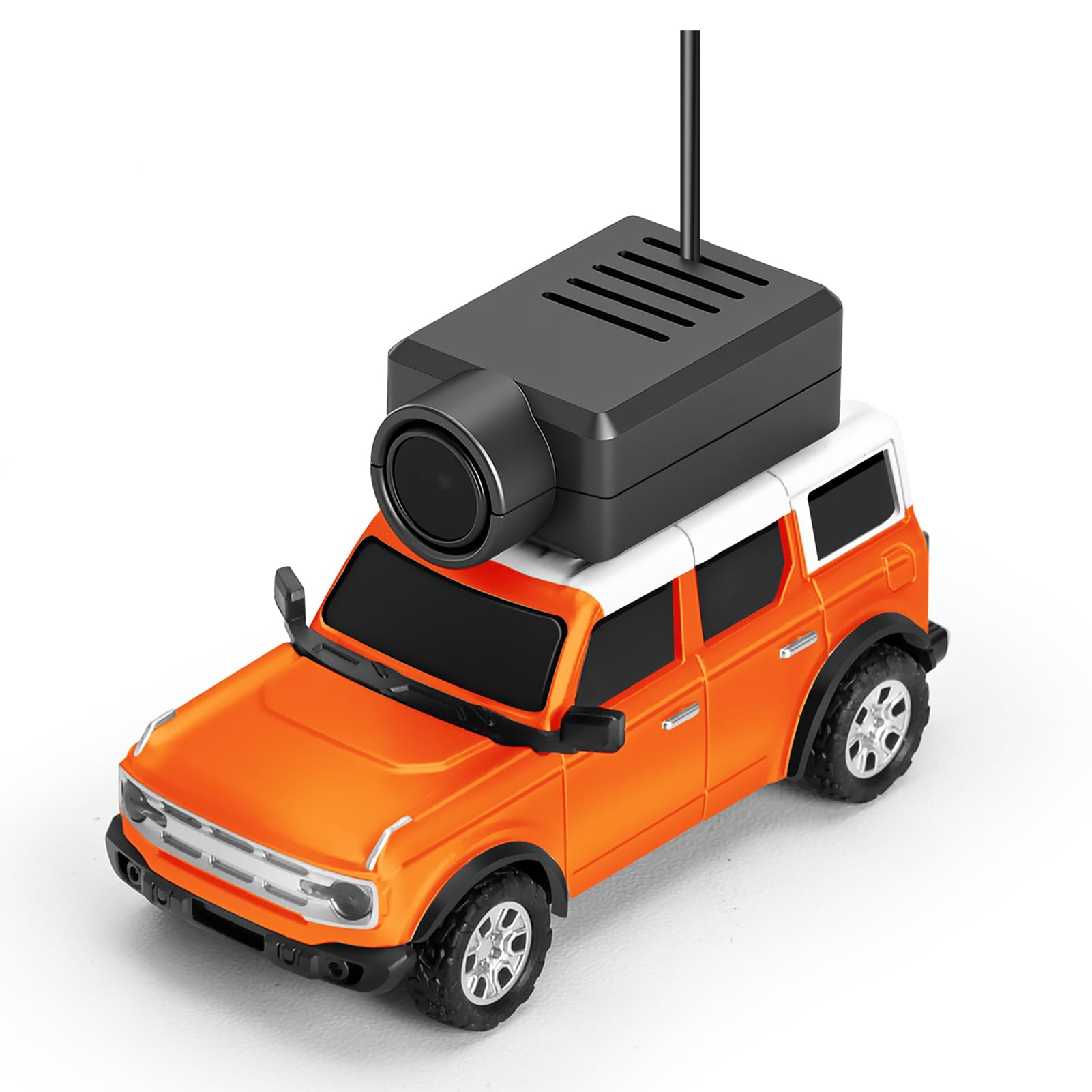 Sunydog Gyro Stabilized RC Vehicle, WiFi FPV Mini Camera Car 2.4G Remote Control Toy with LED Light, APP Controlled for Kids Adults, Easy to Connect and Play (Orange)