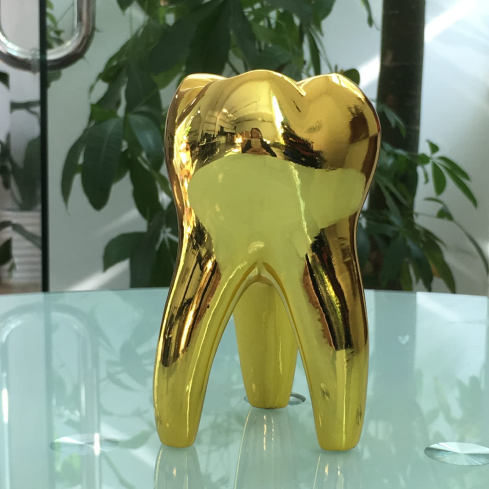 Ornamento personalizzato in resina dorata, statua dentale unica, decorazione per dentista, igienista dentale, assistente dentale