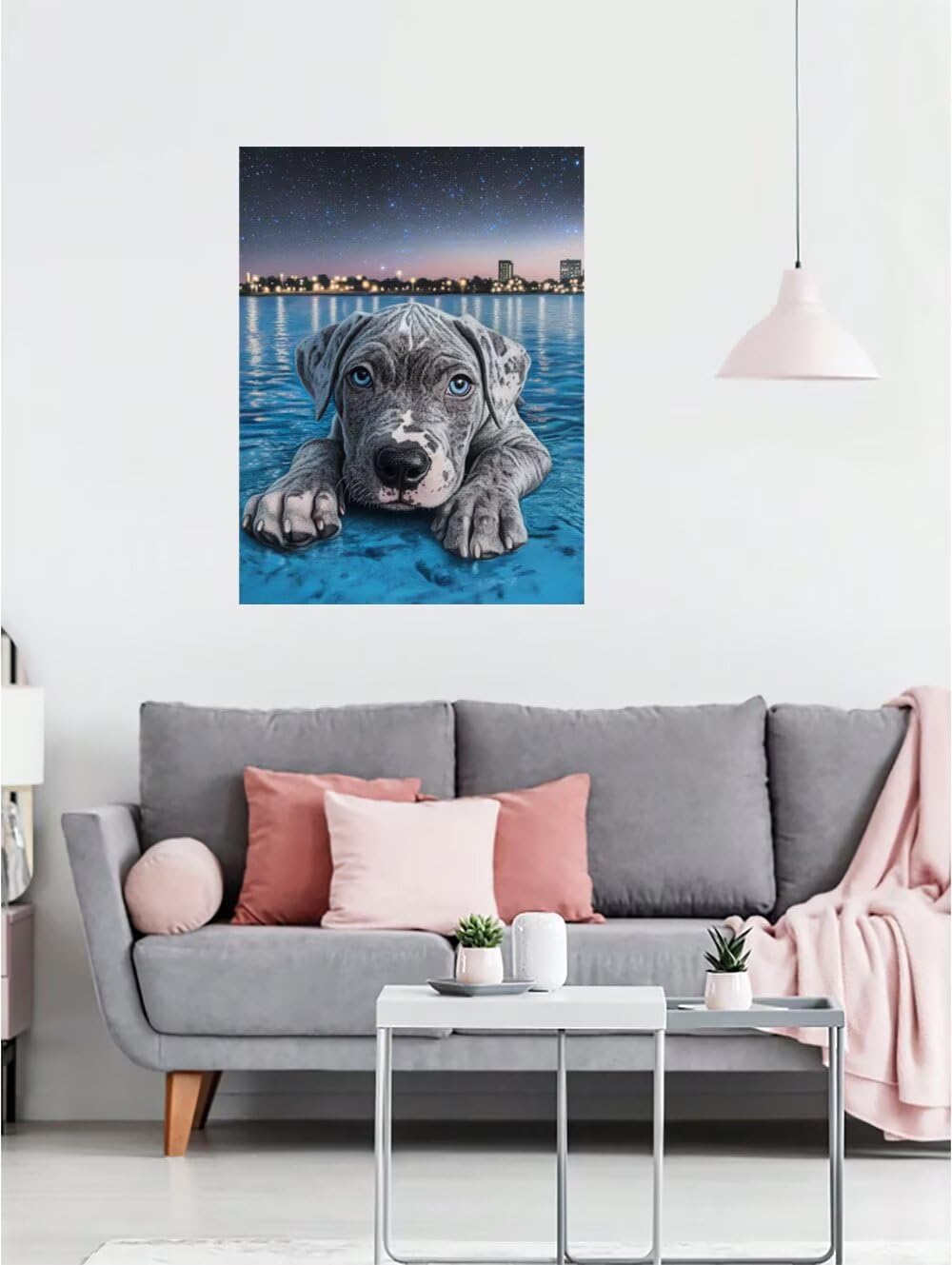 5D Diamond Painting Adulti Seao Rotondo Diamond Painting 100x135cm a-2989 | Perro Diamond Painting Kit Completo, Dimensioni Diamantini Crystal Art, Hobby Creativi Adulti Decorazioni da Parete e Casa