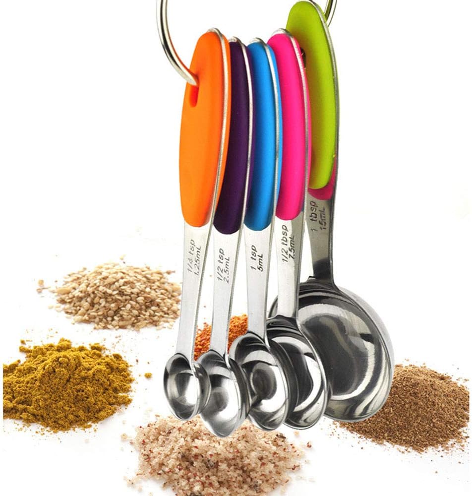 -Stainl Steel Measuring Spoons 5 Piece Staable Set - Measuring
