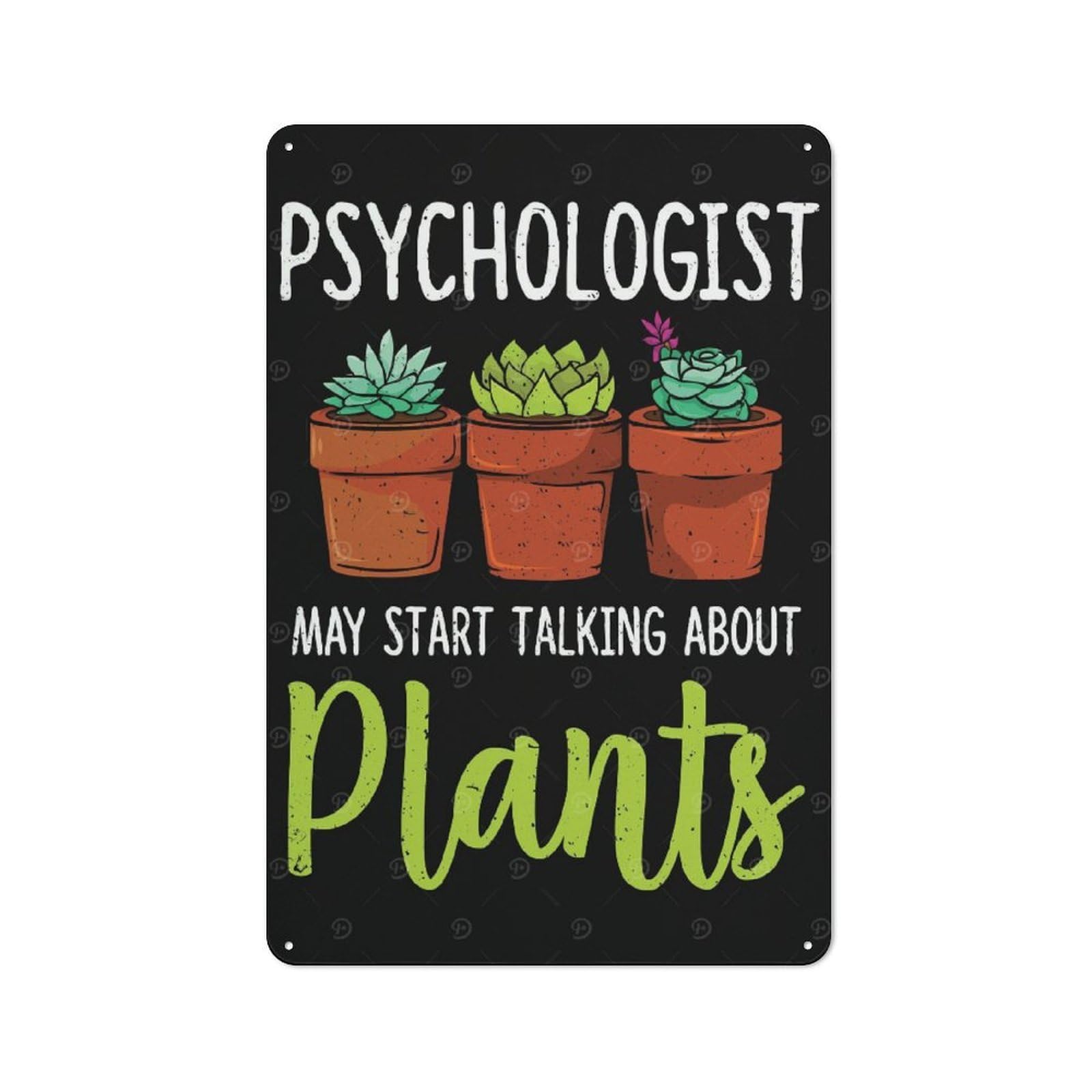 Psychologist Psychology Metal Wall Plaque, Clean Printed Wall Decor for Party Wall, Porch Or Living Room, 30x20cm