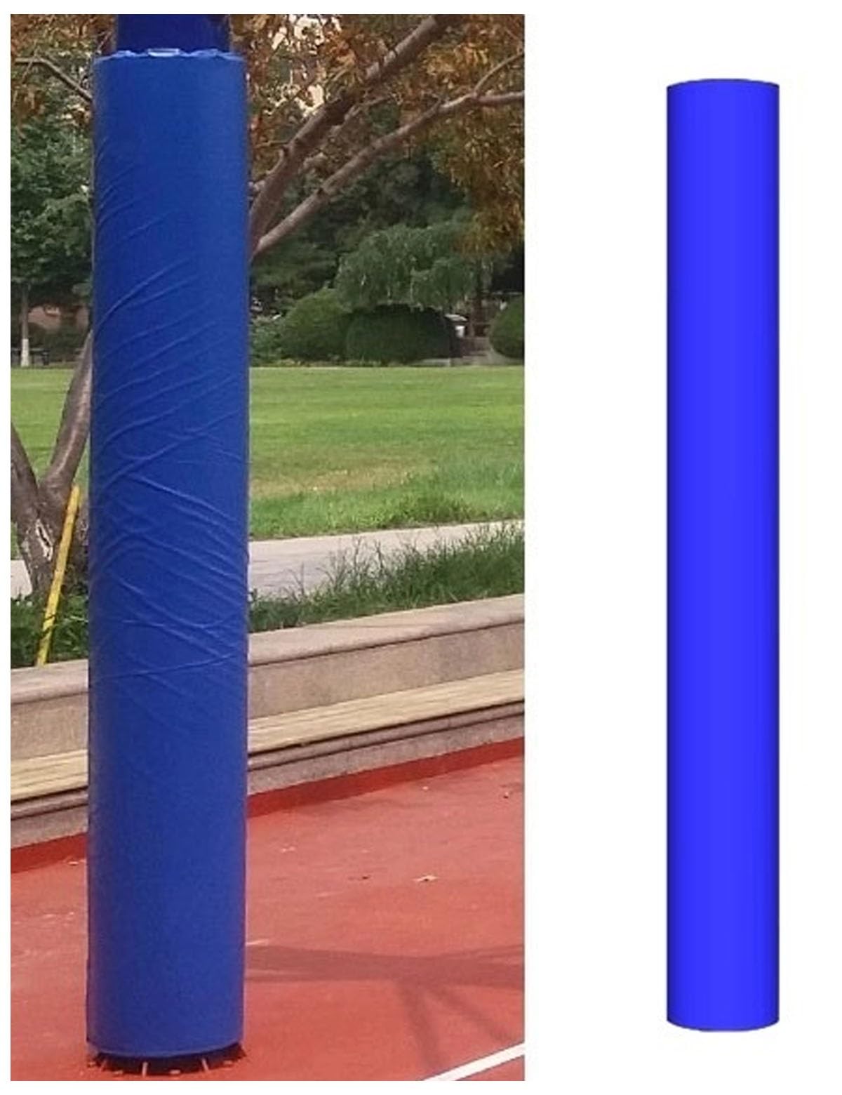 Acolchado para bastón de baloncesto para protección de jugadores, acolchado protector resistente a la intemperie para postes de garaje y parque infantil