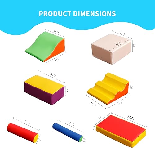 Miniatura 4 de linor Bloques de escalada de espuma para niños pequeños, 5 piezas de juguetes de escalada para niños pequeños de 1 a 3 años, juego de espuma para