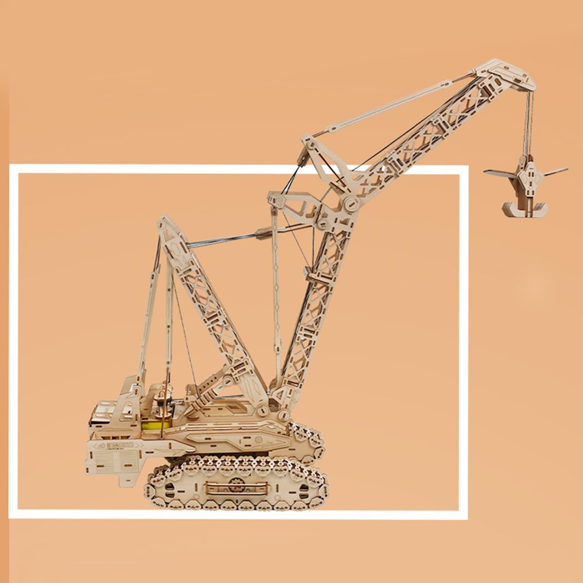 3D Holz Puzzle Mechanisches Dynamische Kran, 800 Stück Holzpuzzle Erwachsene Mechanische Montage Modellbausatz Basteln Modell, Geschenke und Dekoration