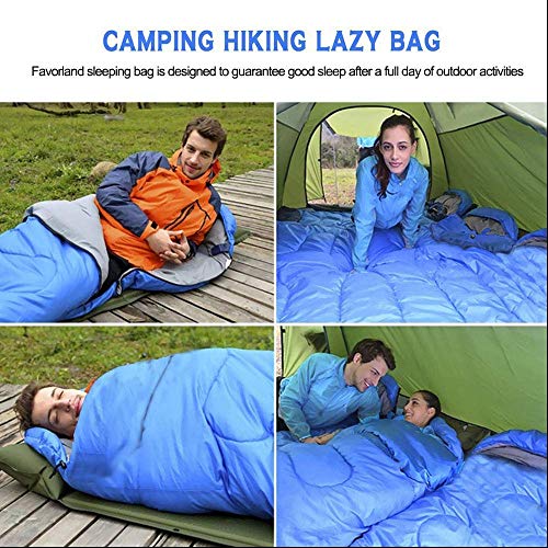 Image of IRIS Sleeping Bag Envelop 3 Season Ultra Light Portable Waterproof Comfort for Camping, Backpack & Outdoor