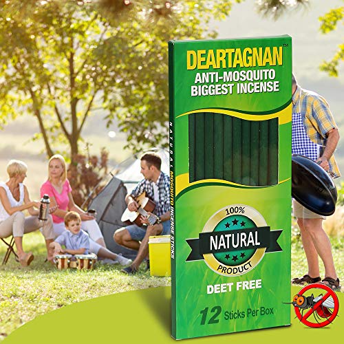 Mosquito Incense Repellent Sticks With Natural Ingredients Citronella, Lemongrass And Rosemary Oil Non Toxic And Deet Free. Anti- Mosquitos Repellent Incense Sticks Use Outdoor #TOP7