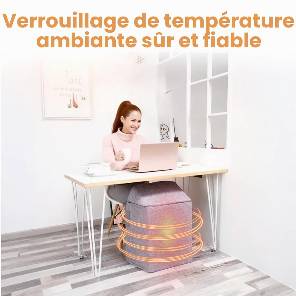 50 x 100 cm Panneau Chauffant Infrarouge, Chauffage de Bureau Pliable, Chauffage D'appoint Portable Pliable avec 5 Niveaux de Chaleur, Jusqu'à 68℃, Réglage de la Durée à 6 Vitesses