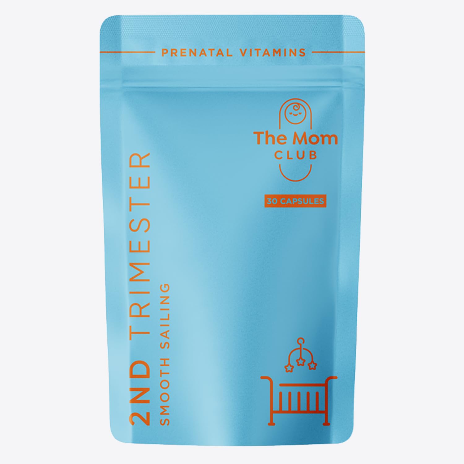 Pregnancy Vitamins – 2nd Trimester – Support for Energy, Immunity & Baby Growth Weeks 13 to 27 – Prenatal Multivitamin with Iron, B Vitamins, Inositol & Lutein – 30 Vegan Capsules – 1 Month Supply