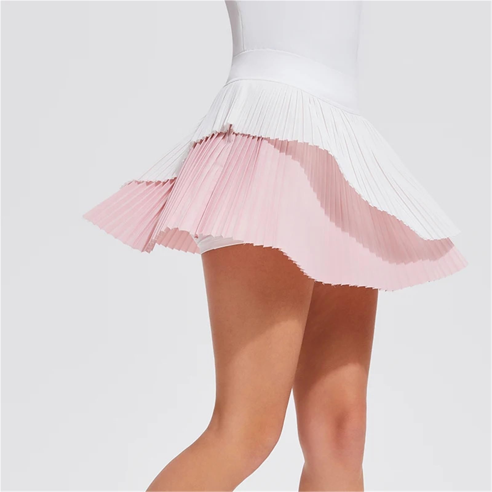 Jupe de tennis plissée pour femme, style décontracté, athlétique, jupe de golf taille haute avec poches pour l'entraînement, le sport décontracté