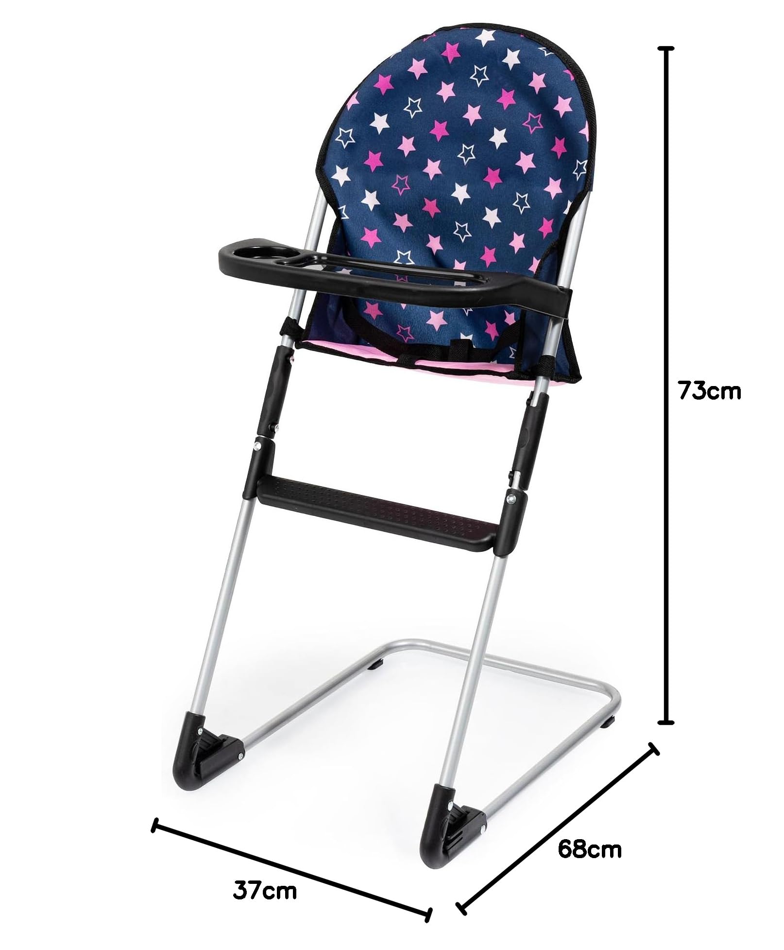 Bayer Design 17016AD Zestaw wózka dla lalek XEO, regulowanej raczce, transformowalny jako wózek spacerowy, torba, wysokiego krzesełka, śpiworka, koc do zabawy, akcesoriów